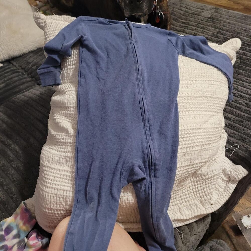 Hanes Blue and Purple Sleepsuits-babygrows